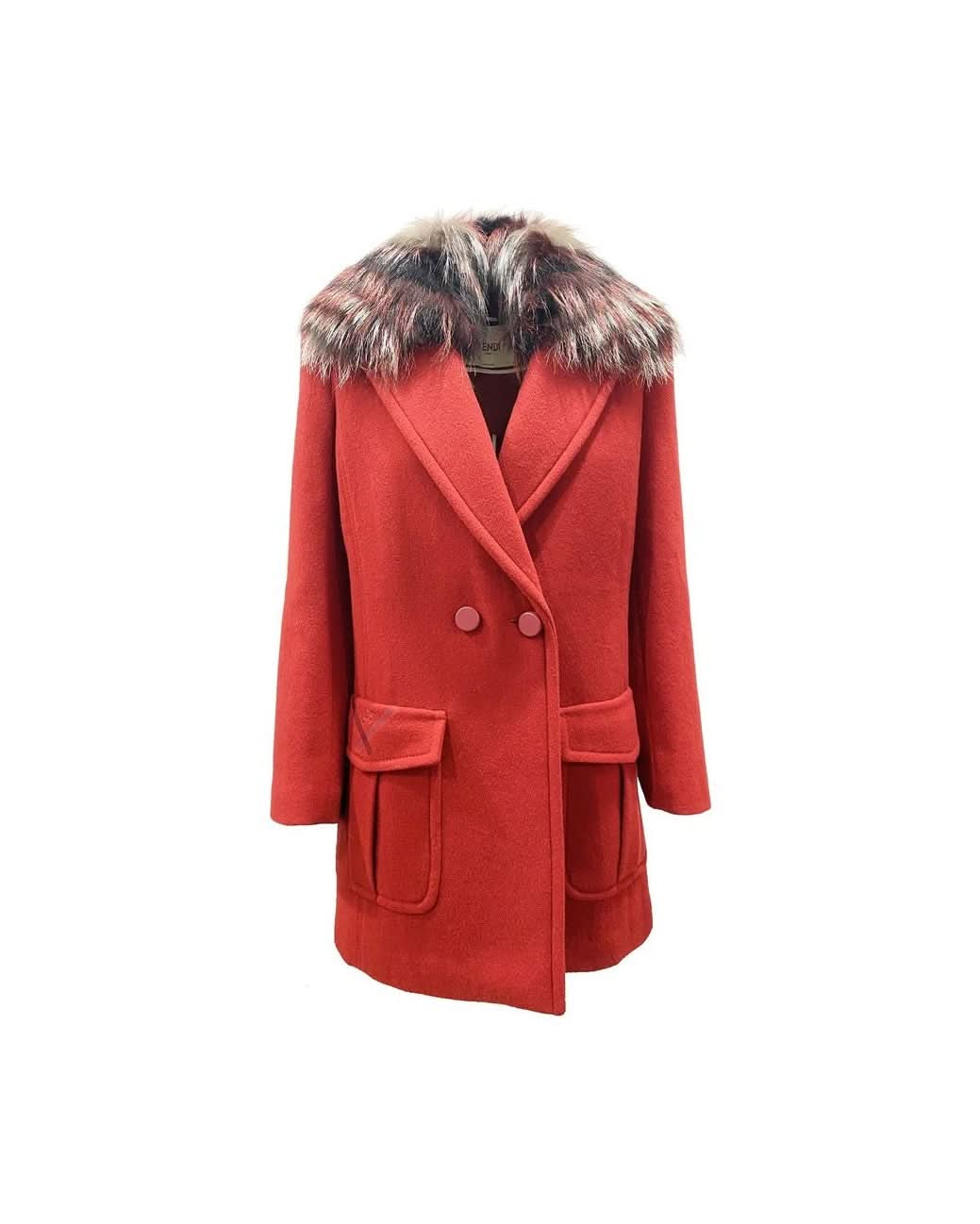 Fendi Multicolor Virgin Wool Coat Coats & Jackets