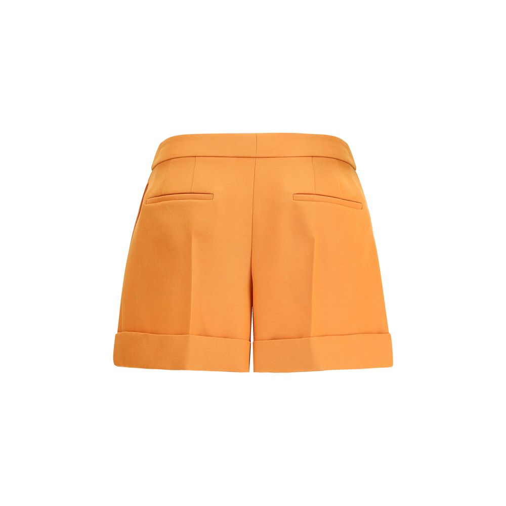 Fendi Orange Wool Fleece Shorts Short Trousers