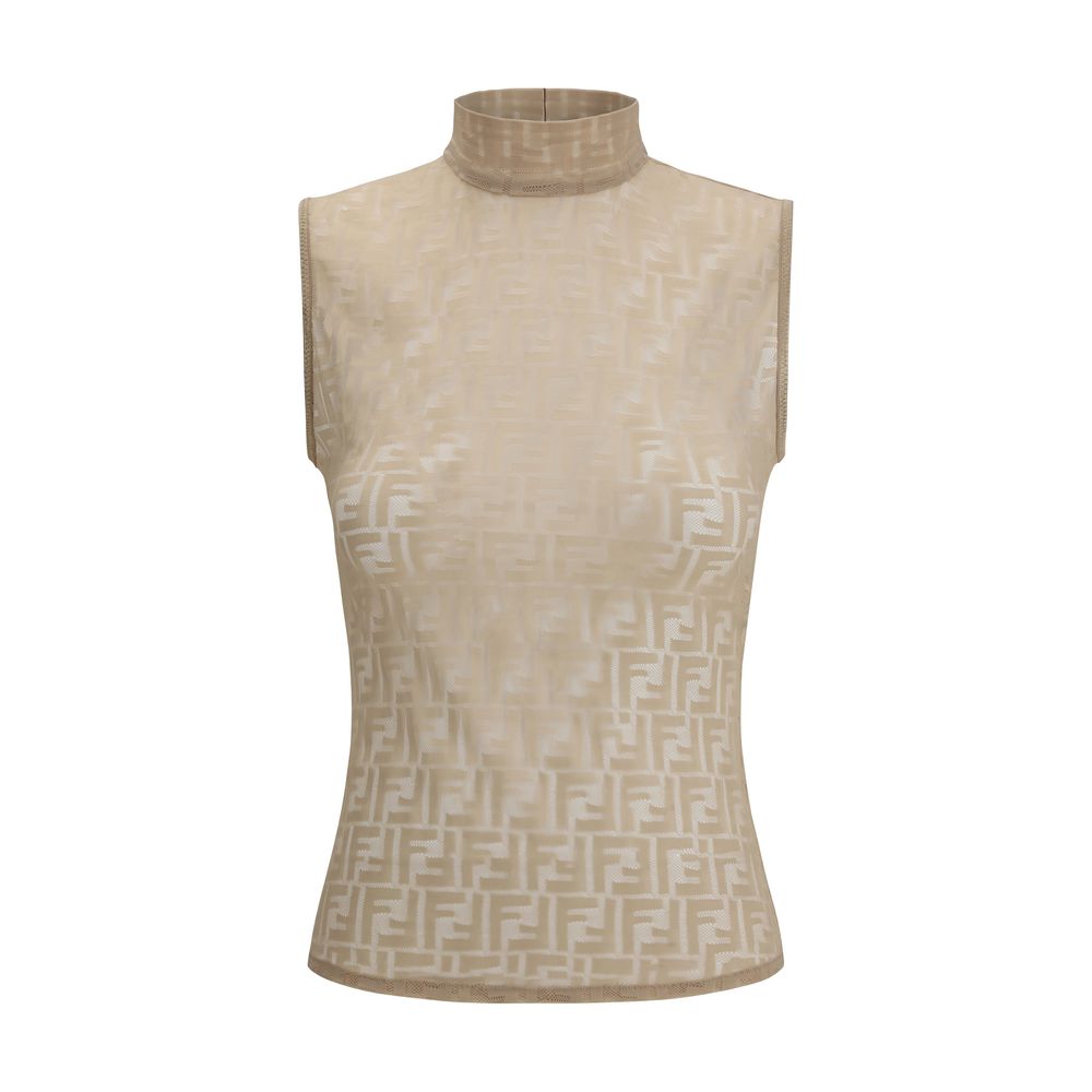 Fendi Polyamide Sleeveles T-shirt Glam Steals