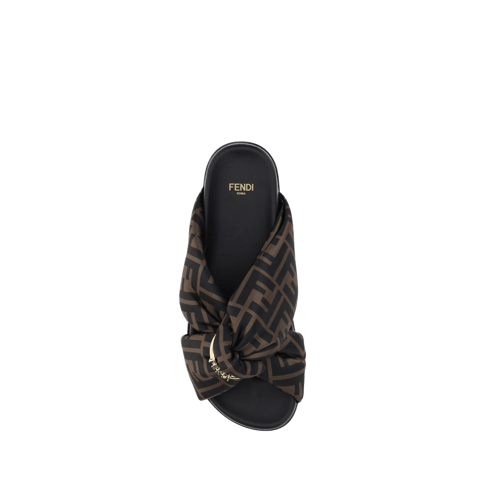 Fendi Satin Slide Sandals Glam Steals