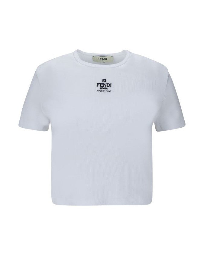 Fendi White Cotton Top Glam Steals
