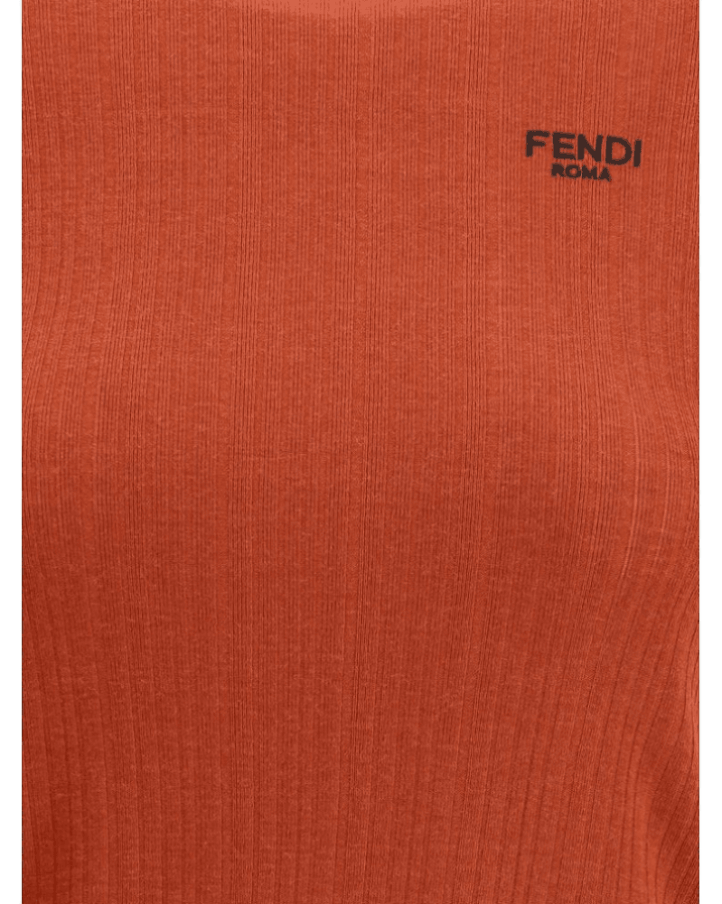 Fendi Wool Short Sleeved Virgin Top Glam Steals