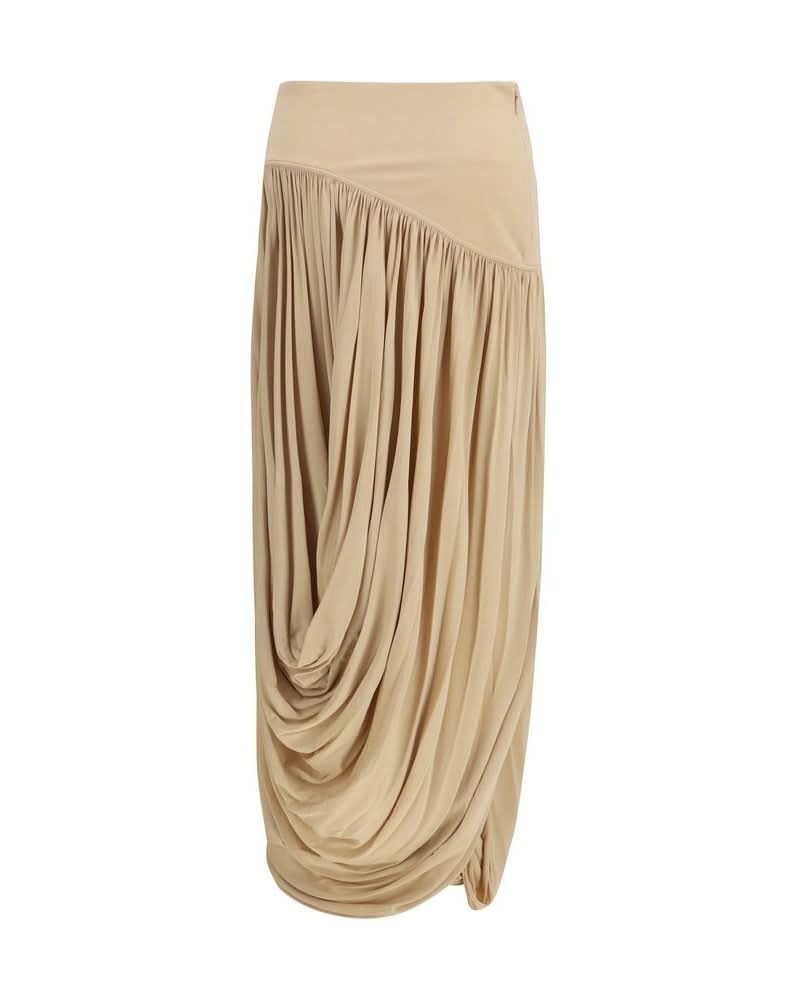 Ferragamo Beige Viscose Skirt