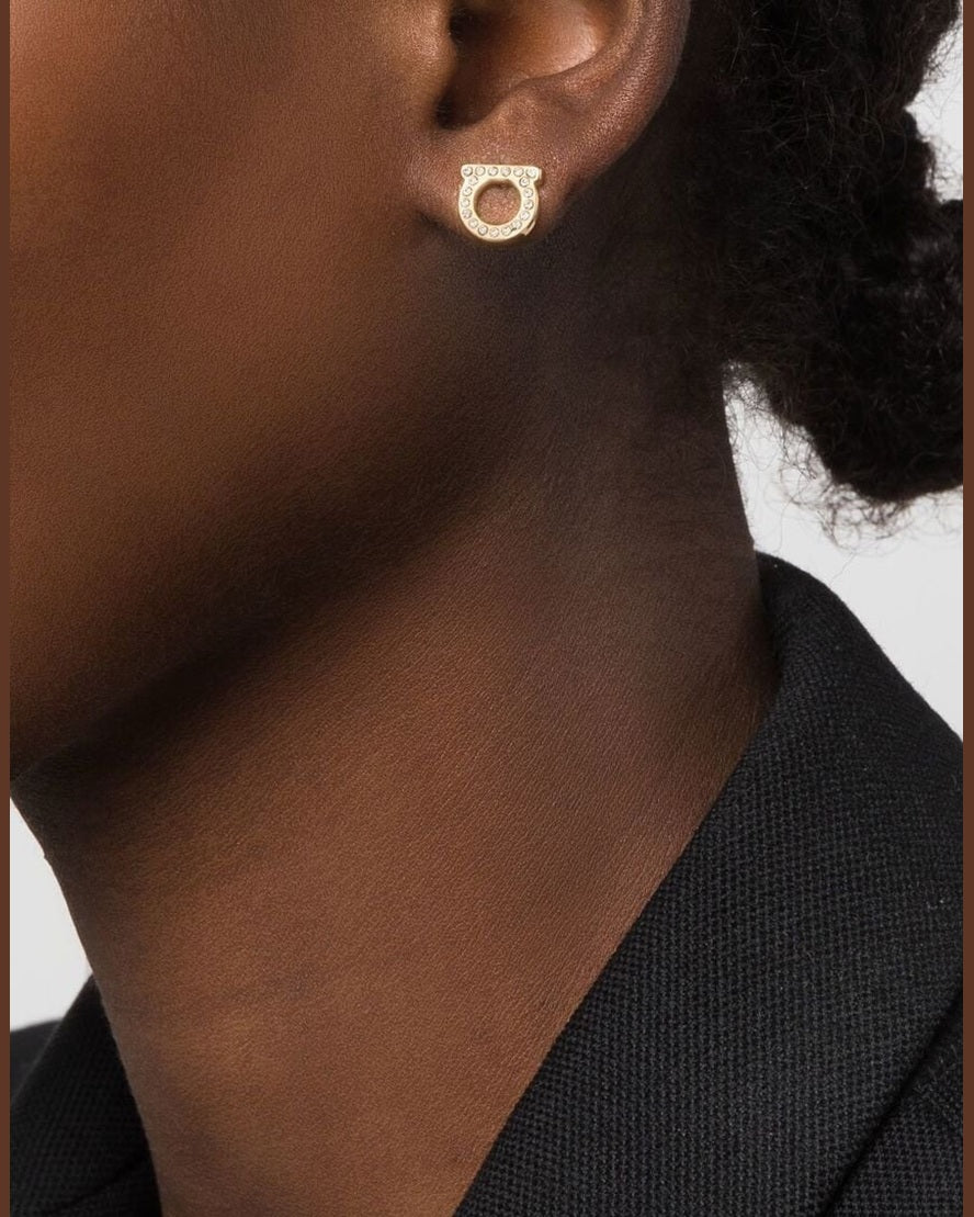 Ferragamo Bijoux Golden Earrings Glam Steals