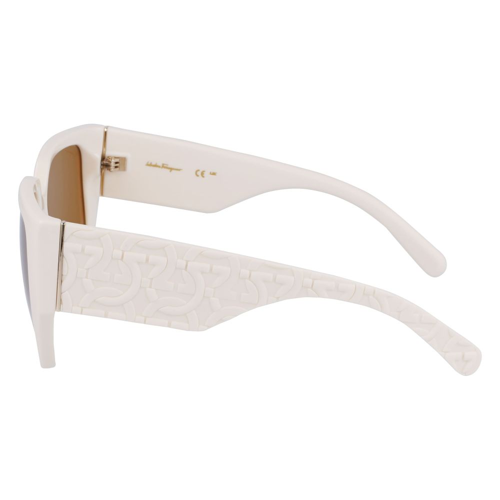 Ferragamo Bio Injected White Sunglasses Glam Steals