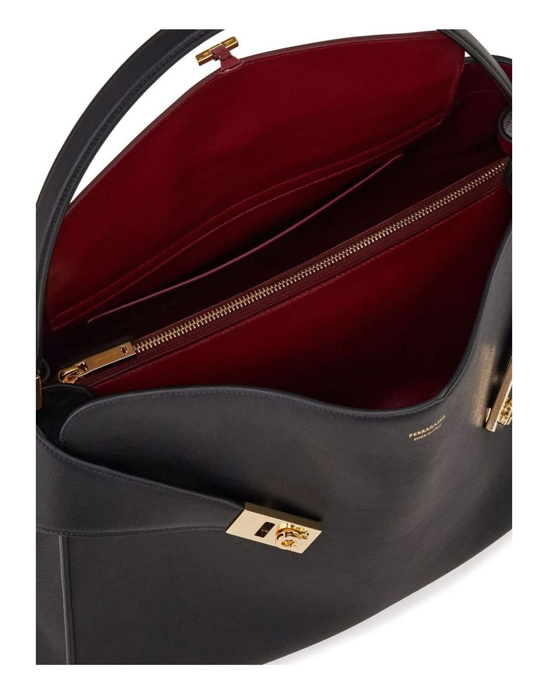 Ferragamo Black Bag Shopper