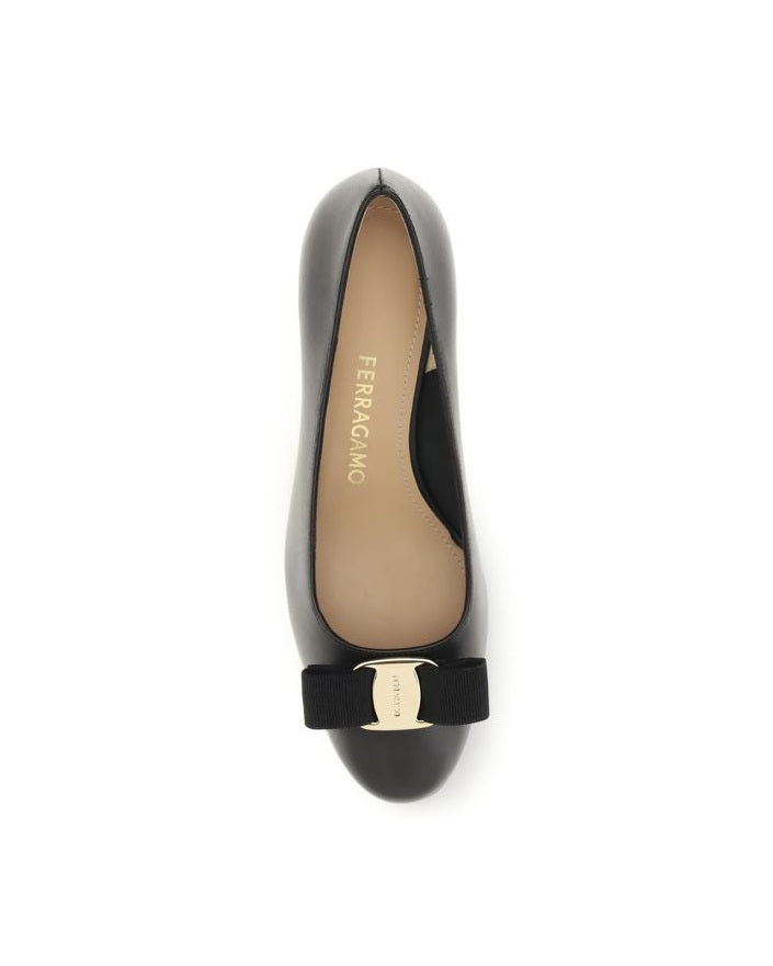 Ferragamo Black Calf Leather Bos Taurus High Heel Pumps Glam Steals