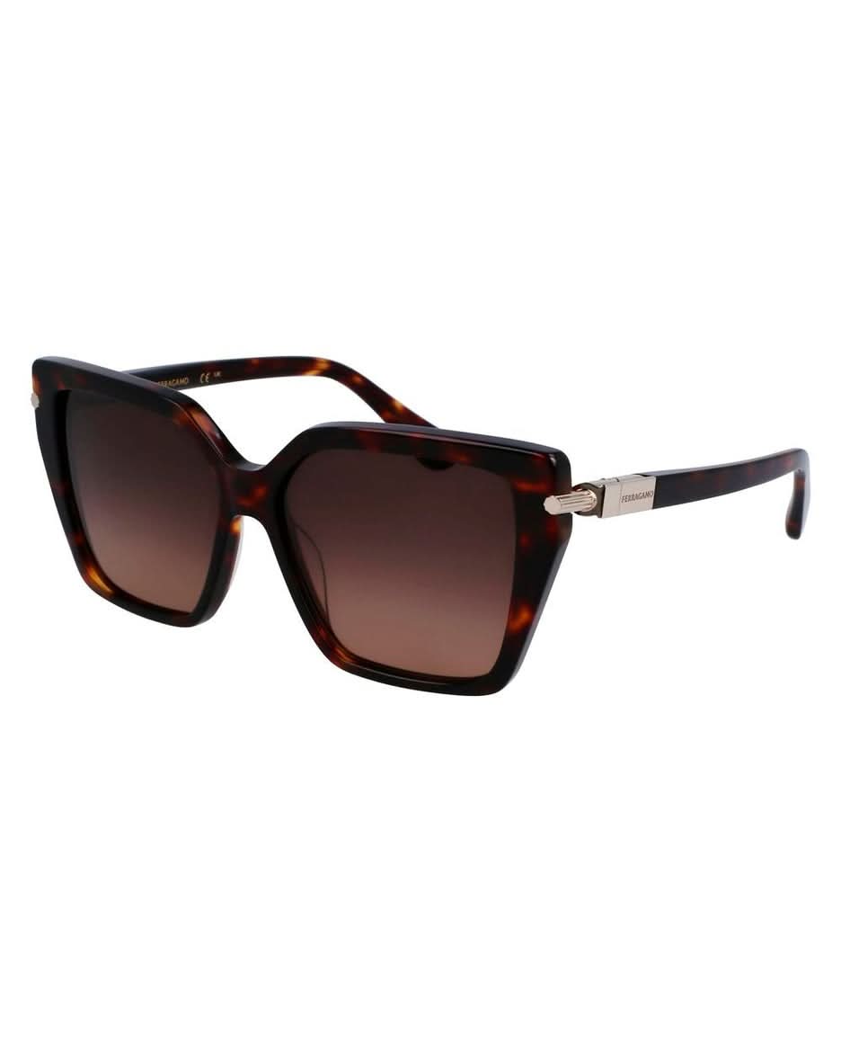 Ferragamo Brown Acetate Sunglasses Glam Steals