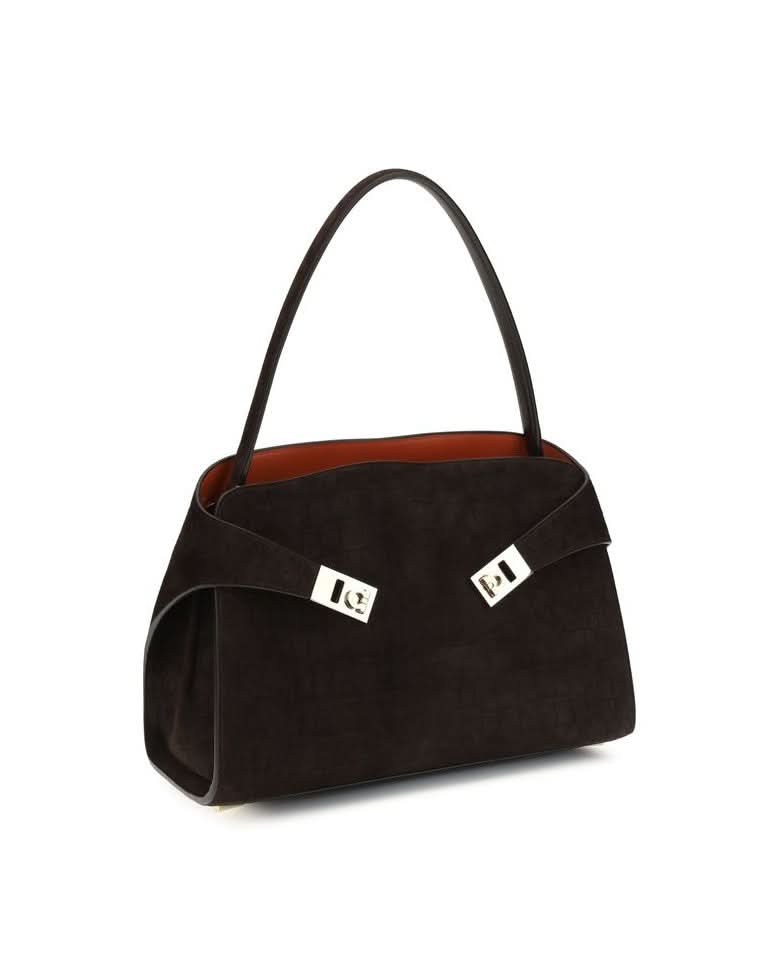 Ferragamo Brown Leather Calf Bos Taurus Shoulder Bag Glam Steals