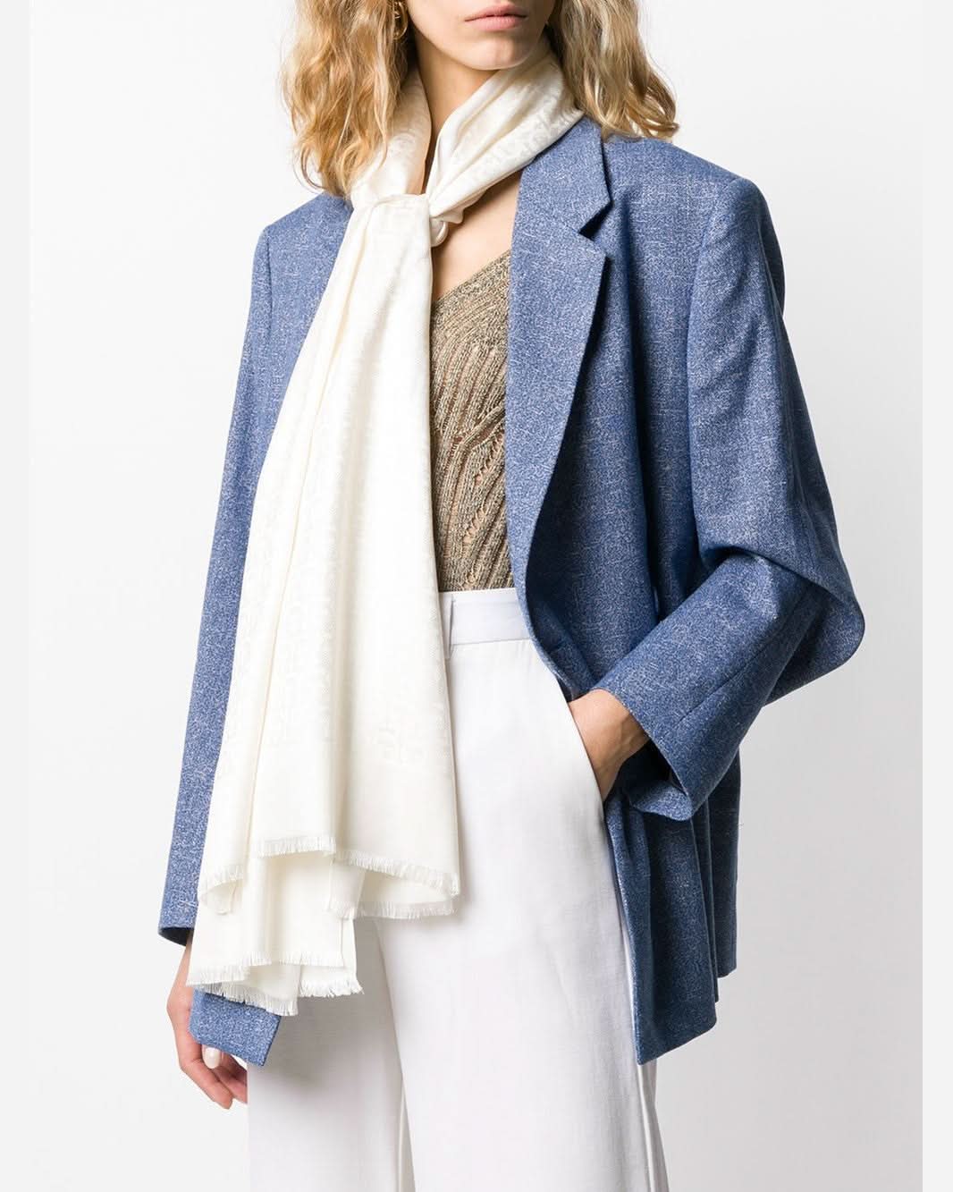 Ferragamo Ivory Scarf Scarves Hats & Gloves