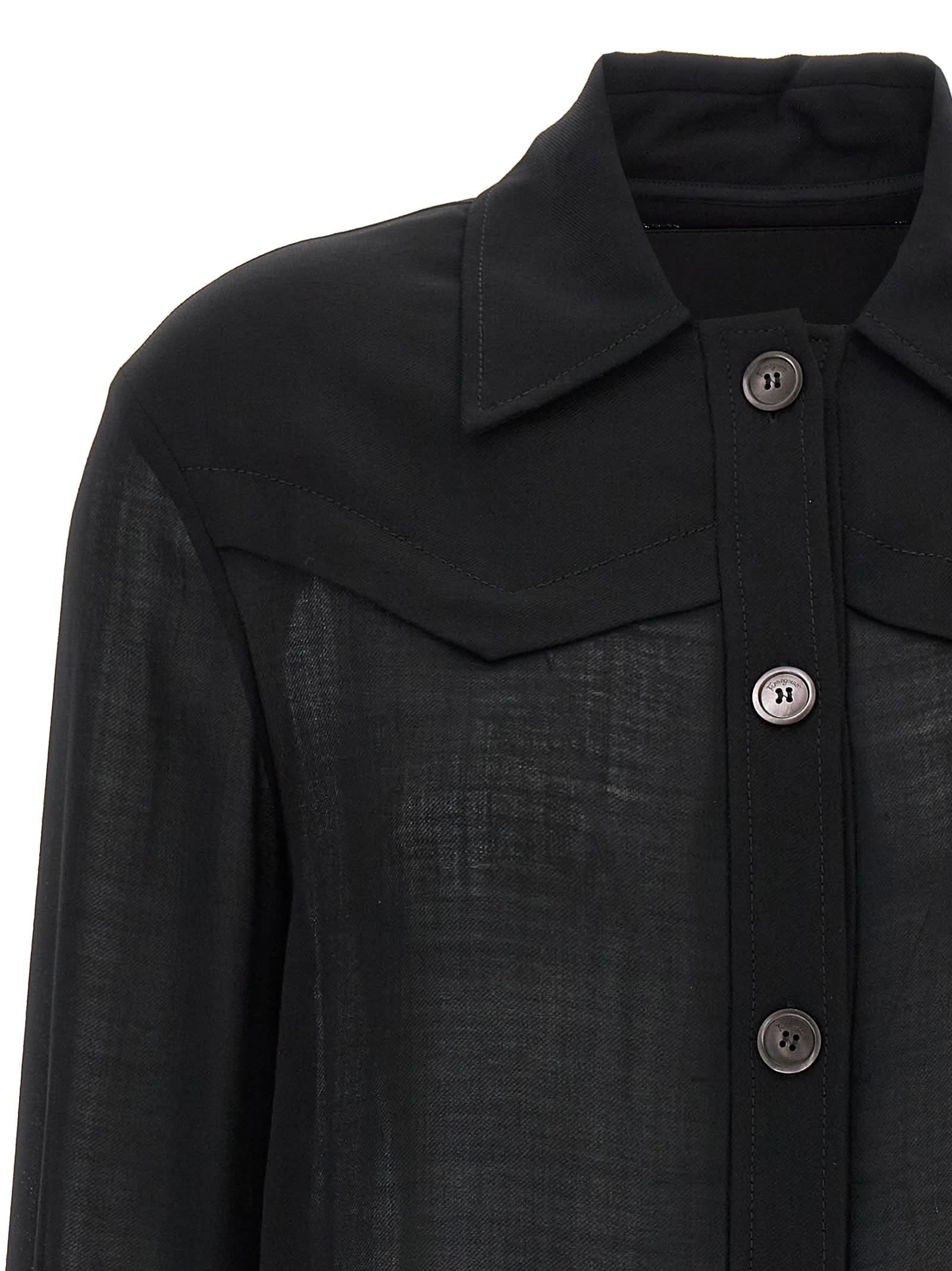 Ferragamo Wool Semi Sheer Jacket Glam Steals