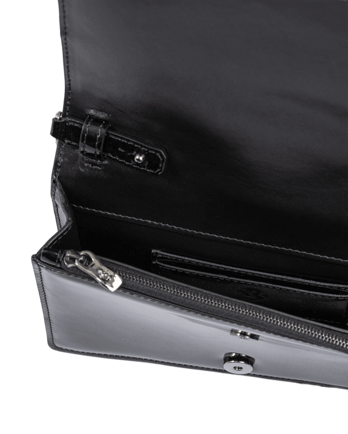 Ferrari Black Patent Leather Chain Bag Glam Steals