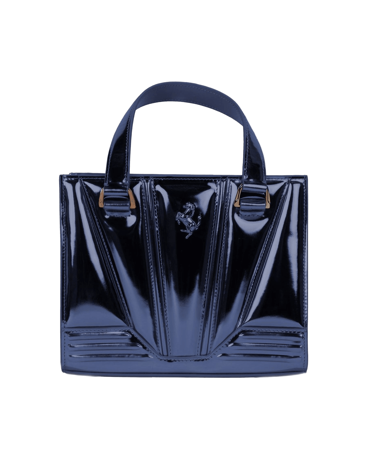 Ferrari Leather Blue Handbag Glam Steals