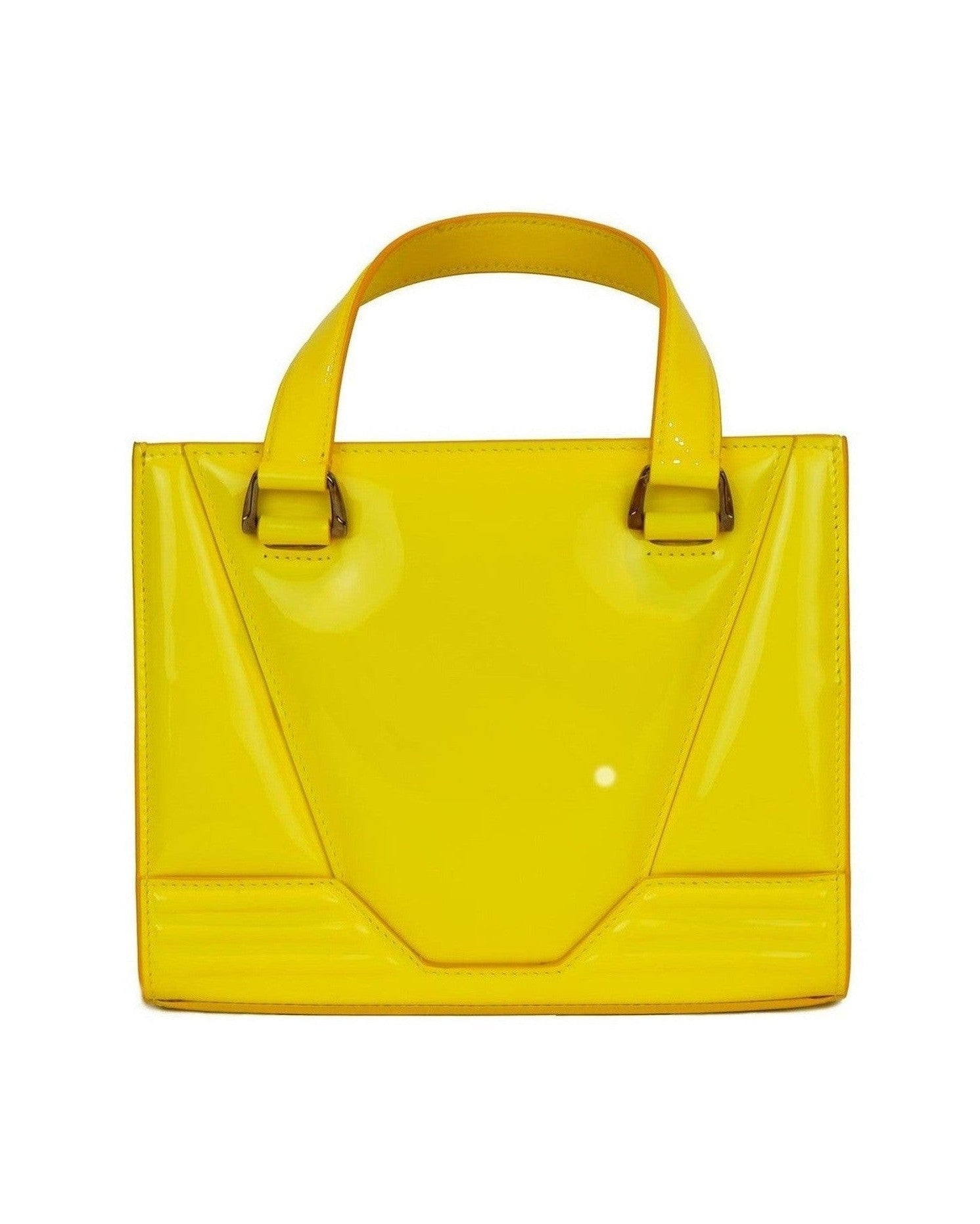 Ferrari Yellow Leather Handbag Glam Steals