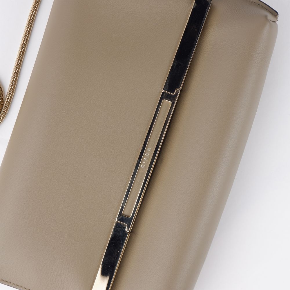 Giada Beige Leather Crossbody Bag Glam Steals