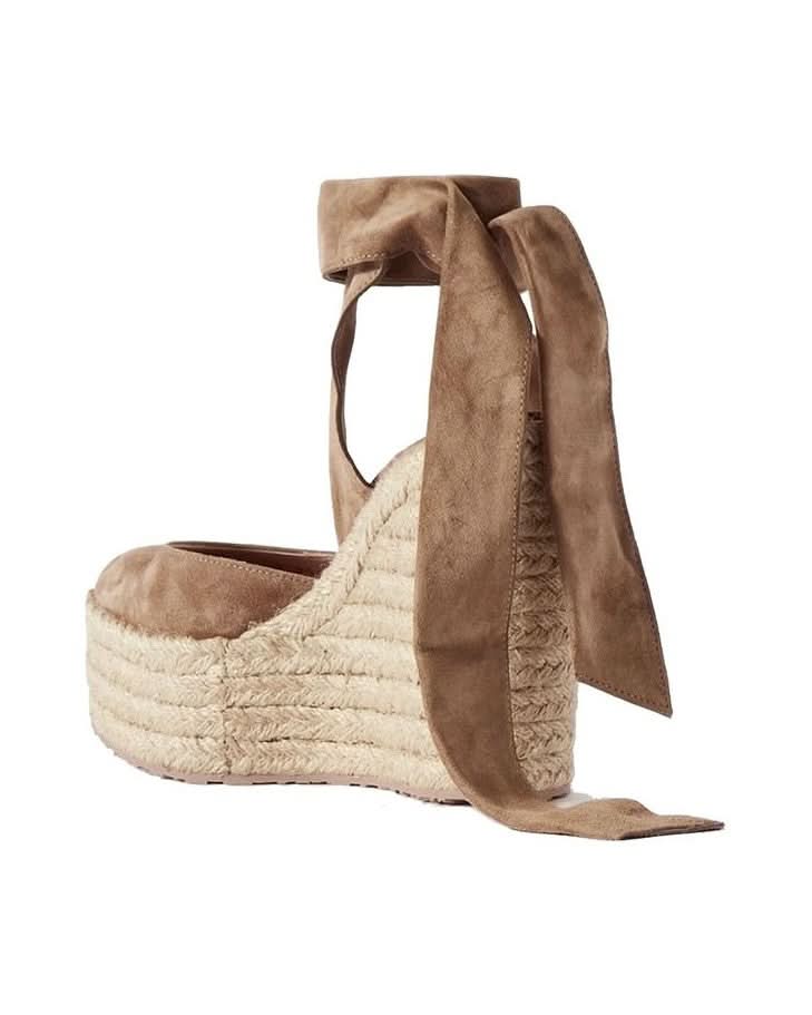 Gianvito Rossi Beige Calfskin Wedge Sandals Sandals