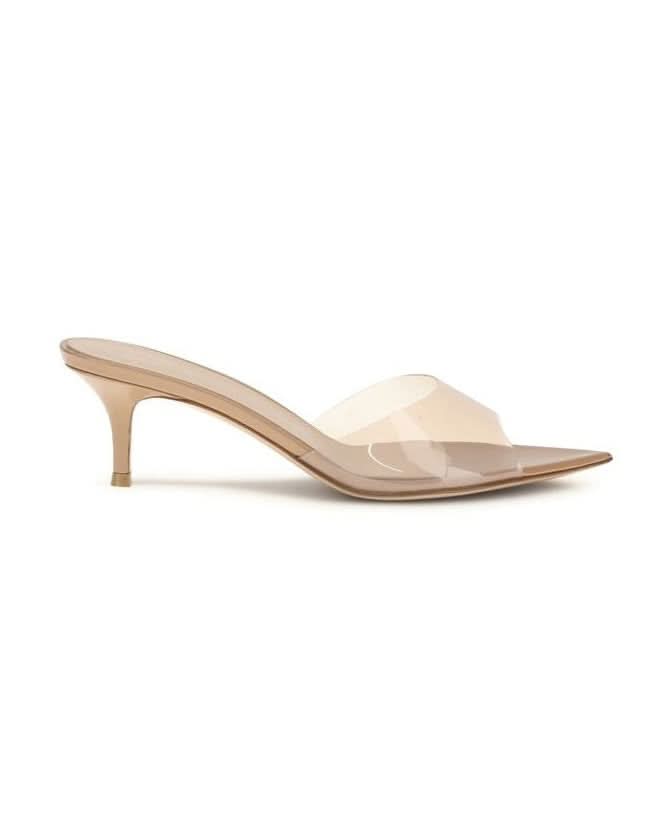 Gianvito Rossi Beige Polyurethane Stiletto Heel Sandals Heels
