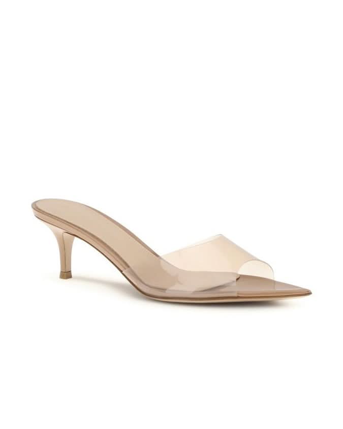Gianvito Rossi Beige Polyurethane Stiletto Heel Sandals Heels