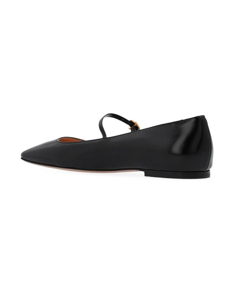 Gianvito Rossi Black Calfskin Ballet Flats