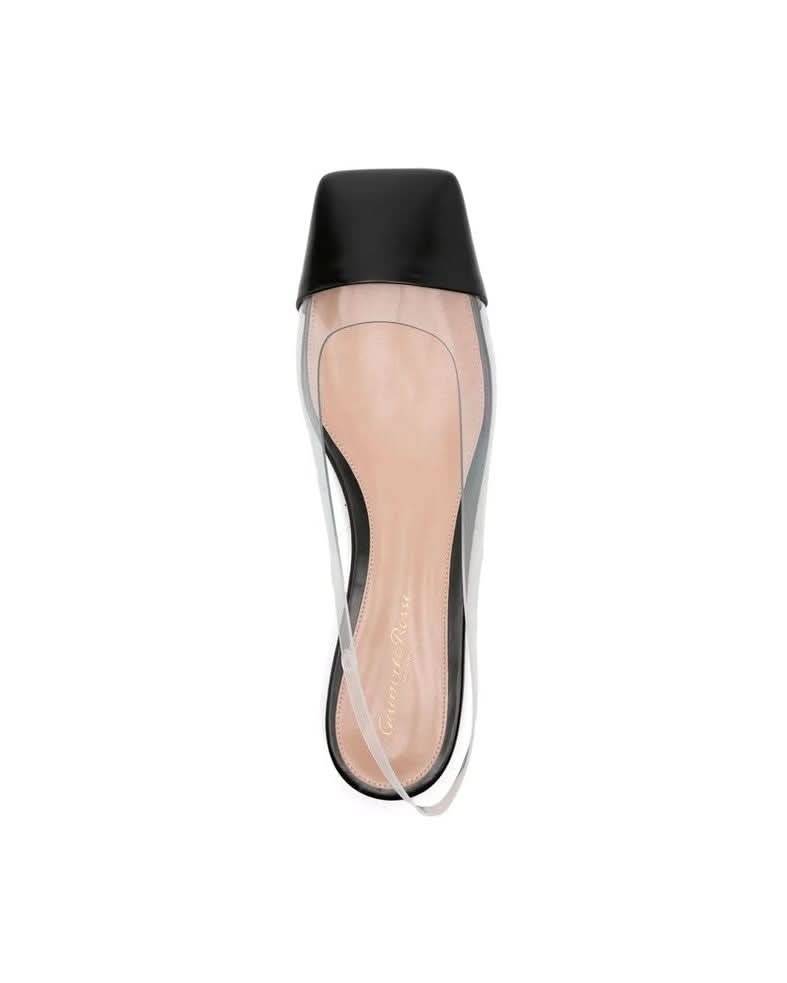 Gianvito Rossi Black Plexiglass Ballet Flats Flats