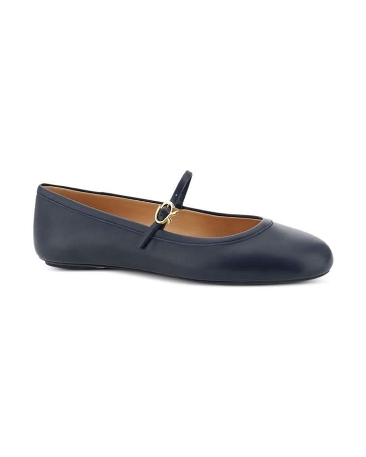 Gianvito Rossi Blue Ballet Flats
