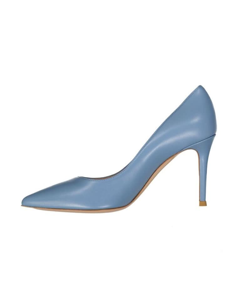 Gianvito Rossi Blue Leather High Heel Pumps