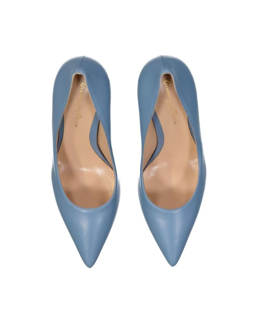 Gianvito Rossi Blue Leather High Heel Pumps