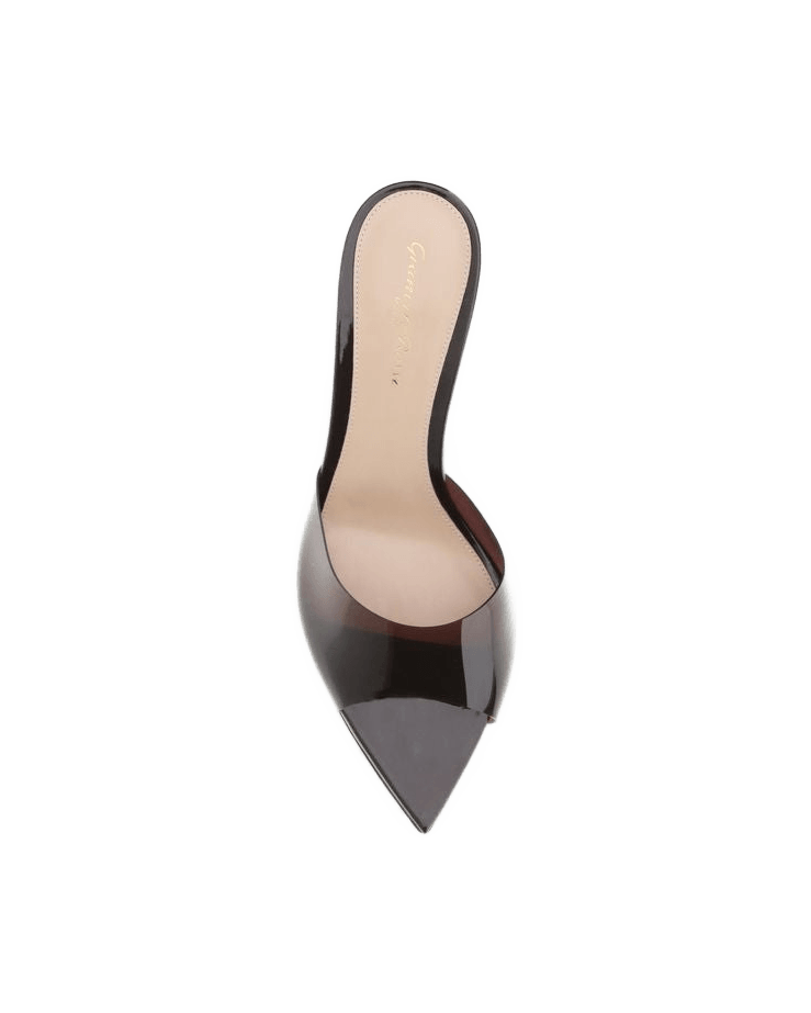 Gianvito Rossi Bordeaux Polyurethane Stiletto Heel Sandals Glam Steals