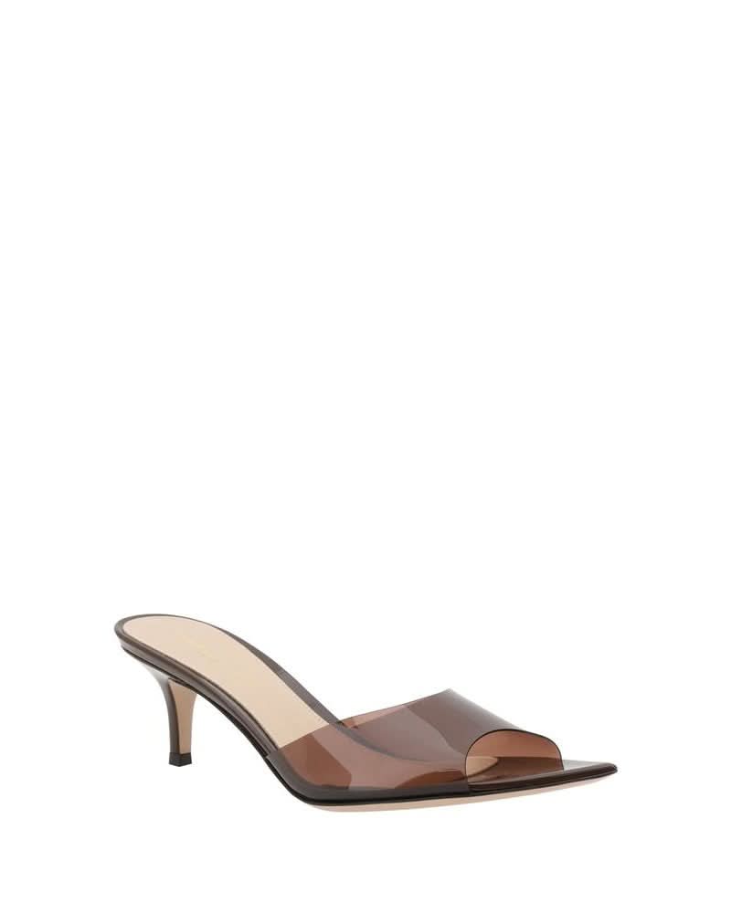 Gianvito Rossi Brown Polyurethane Stiletto Heel Sandals Heels