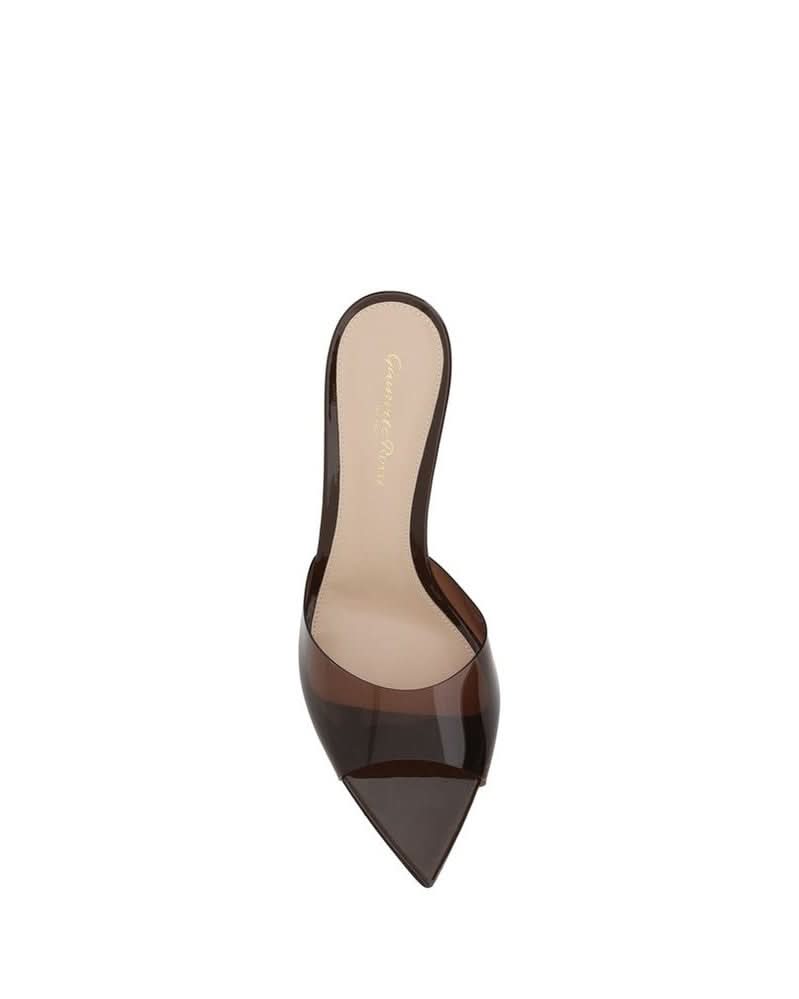 Gianvito Rossi Brown Polyurethane Stiletto Heel Sandals Heels
