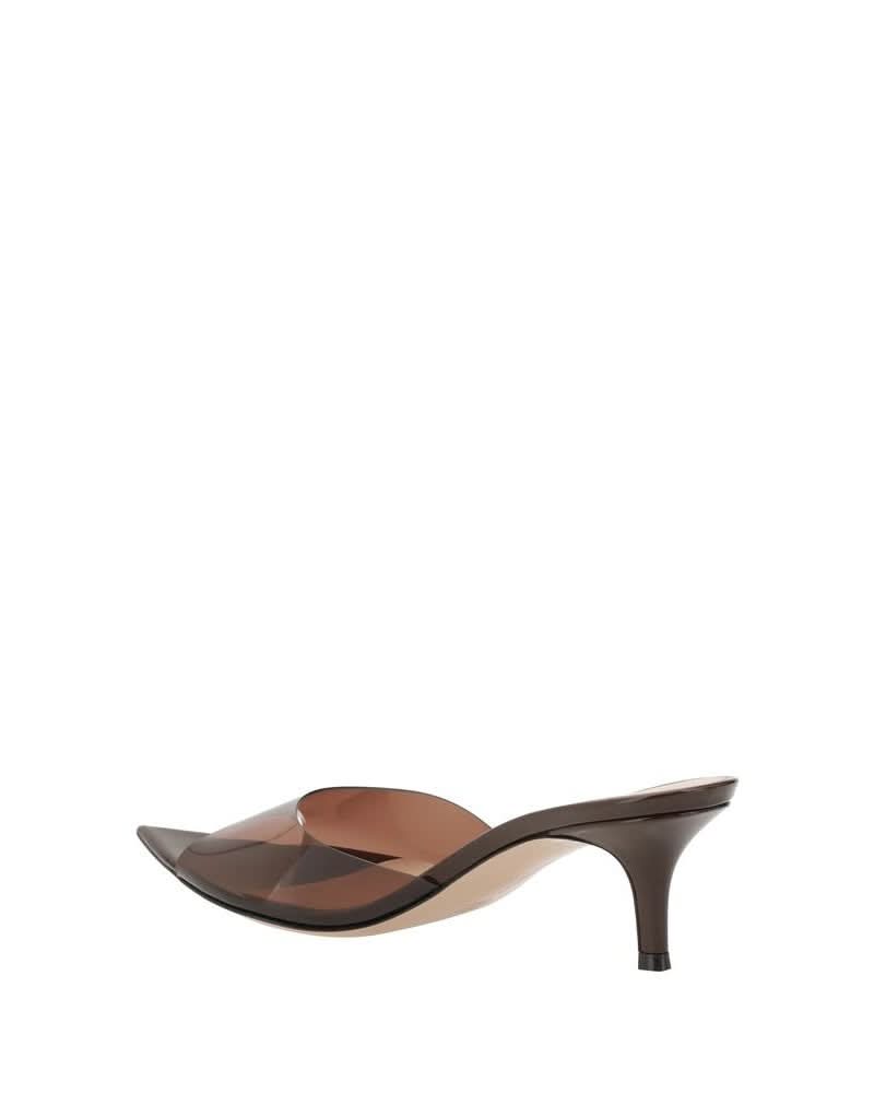 Gianvito Rossi Brown Polyurethane Stiletto Heel Sandals Heels