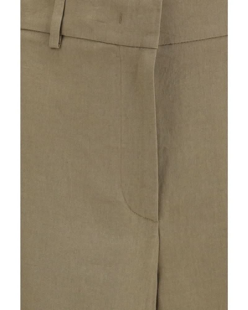 Giorgio Armani Beige Linen Casual Pant Glam Steals
