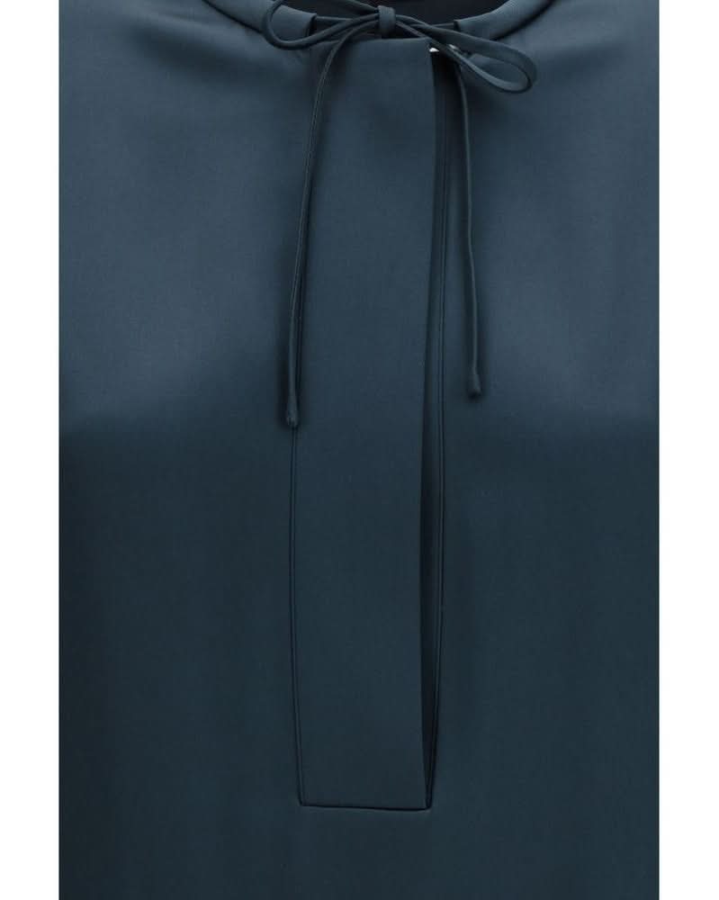 Giorgio Armani Blue Silk Blouse Glam Steals