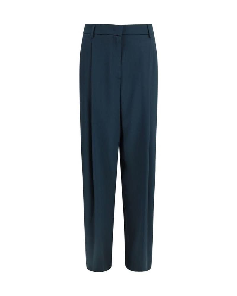 Giorgio Armani Blue Silk Casual Pant Glam Steals