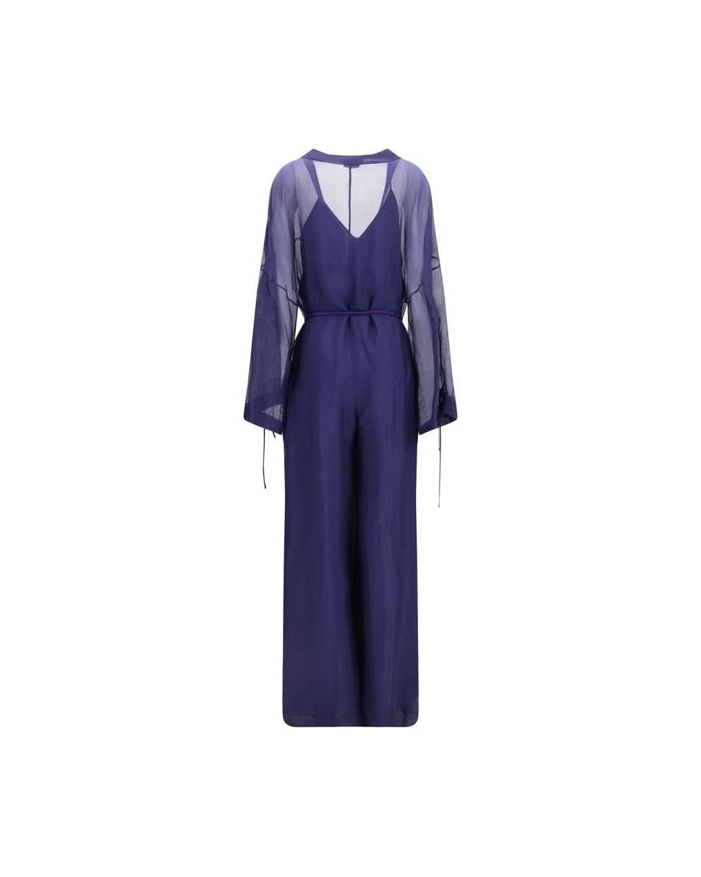 Giorgio Armani Blue Viscose Jumpsuit