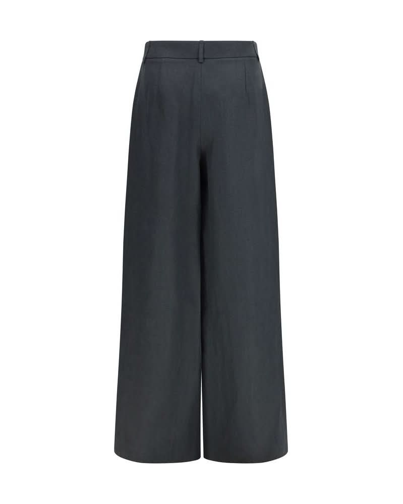 Giorgio Armani Brown Linen Casual Pant Glam Steals