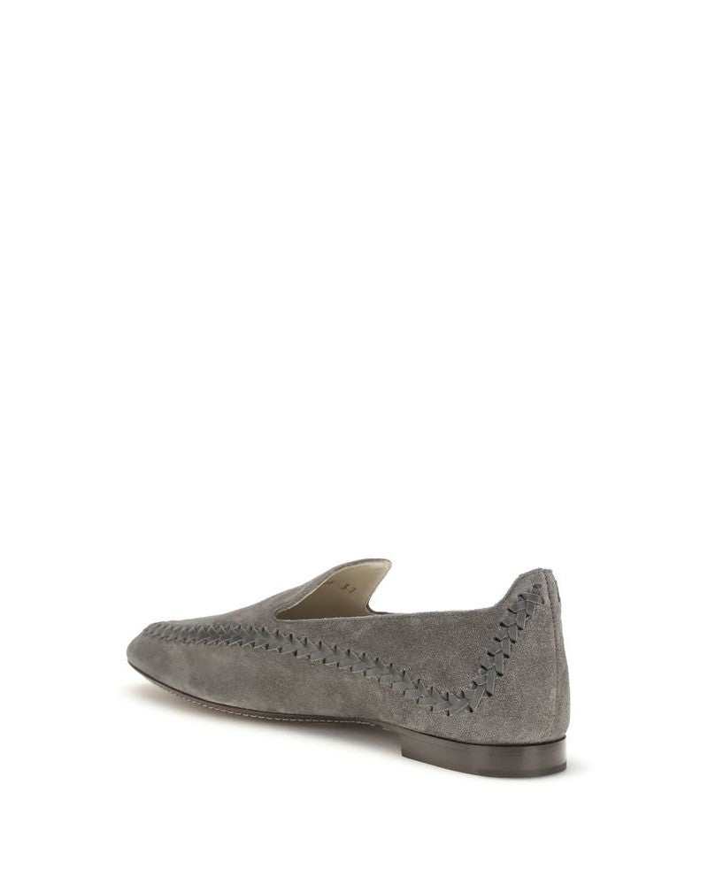 Giorgio Armani Gray Calf Leather Bos Taurus Slip On Loafers Glam Steals