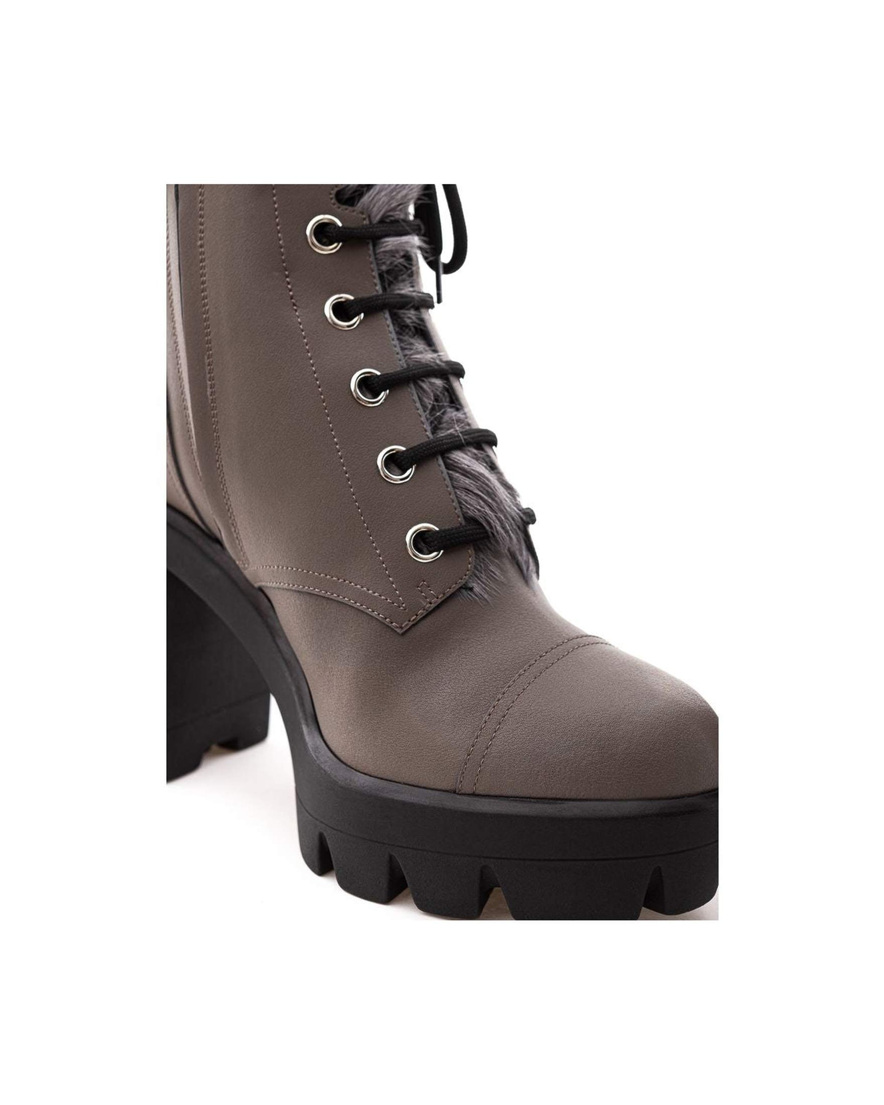 Giuseppe Zanotti Gray Leather Eco Boot Glam Steals