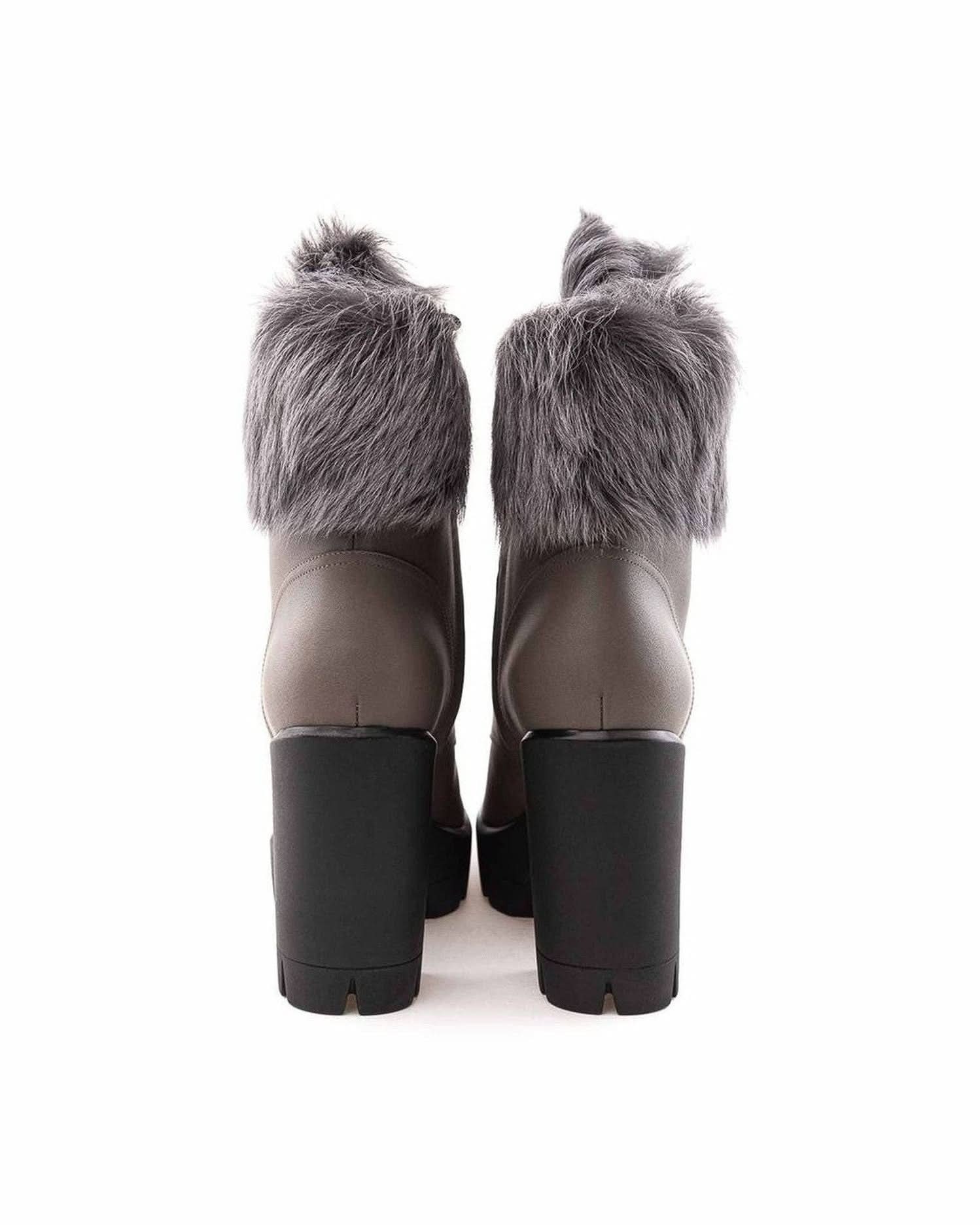 Giuseppe Zanotti Gray Leather Eco Boot Boots