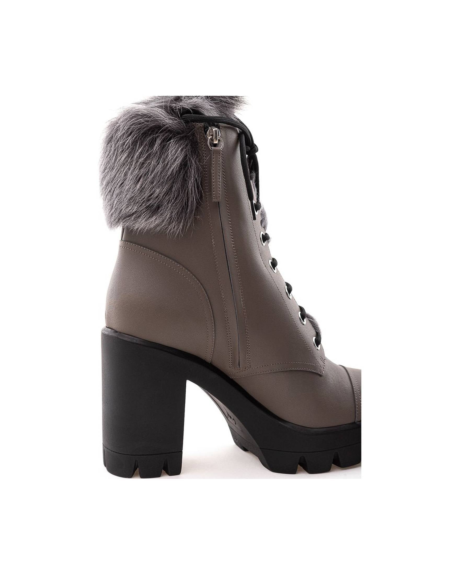 Giuseppe Zanotti Gray Leather Eco Boot Glam Steals