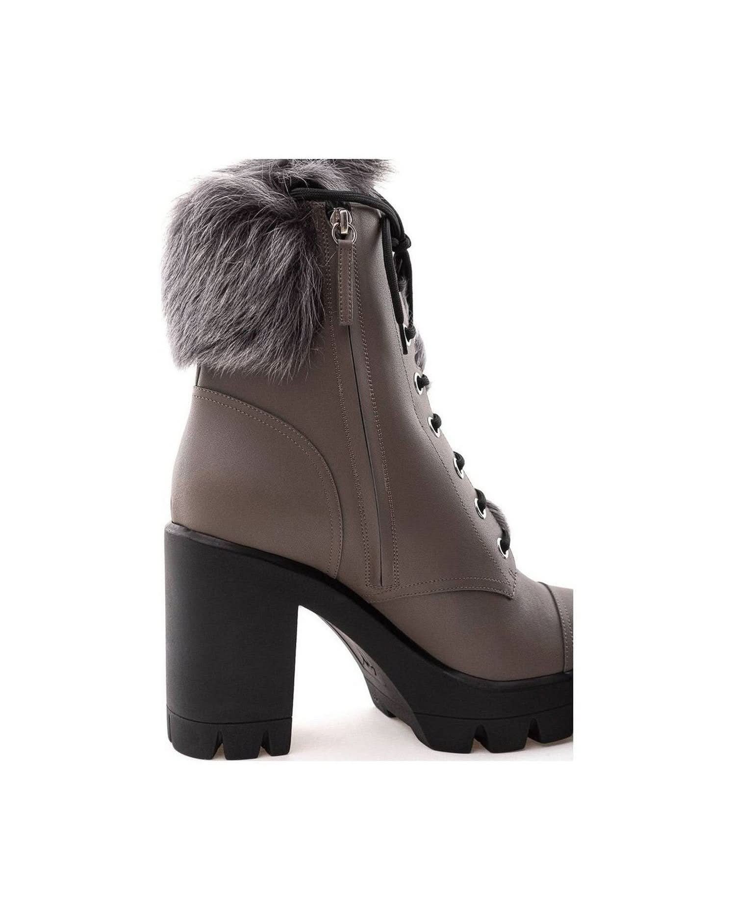 Giuseppe Zanotti Gray Leather Eco Boot Boots
