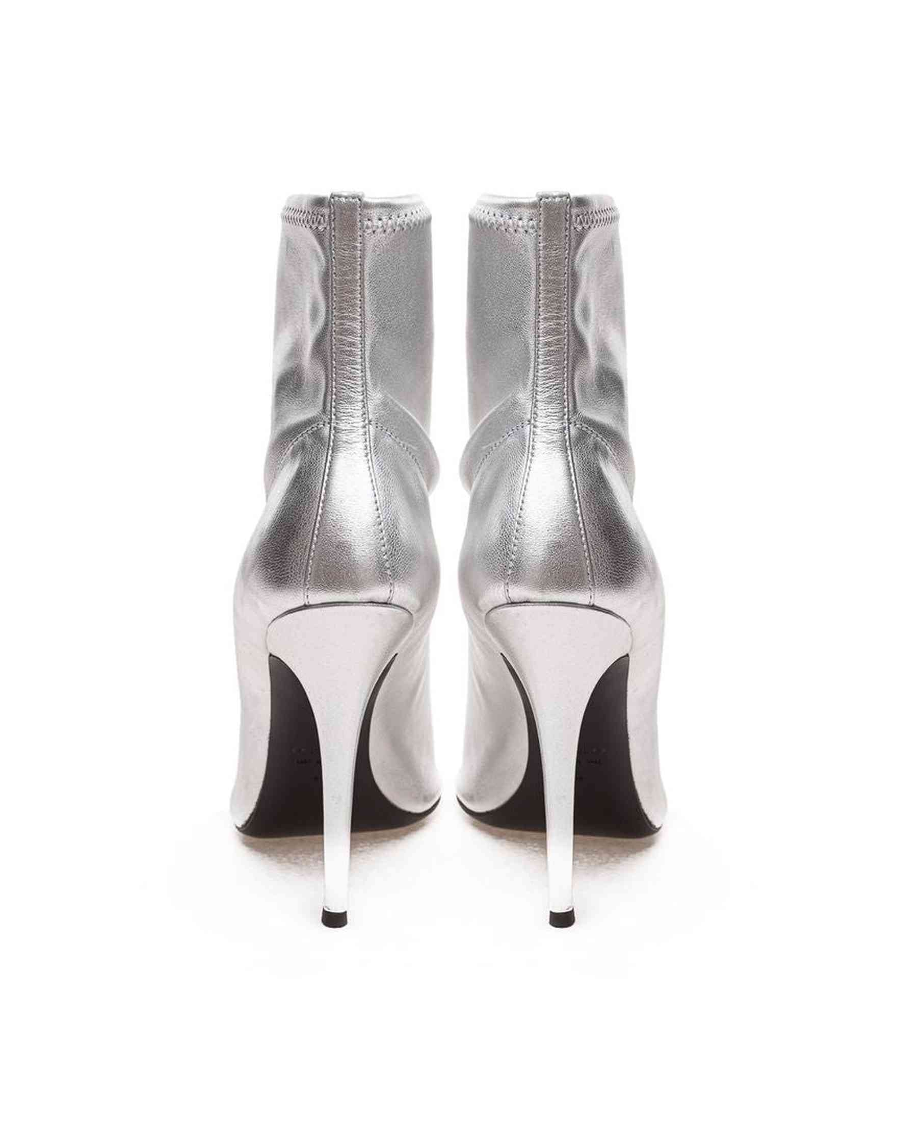 Giuseppe Zanotti Leather Silver Boot Glam Steals