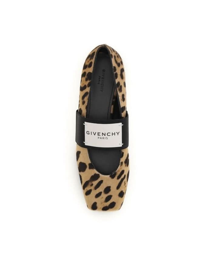 Givenchy Beige Calf Leather Bos Taurus Ballet Flats