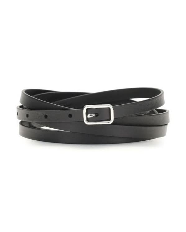Givenchy Black Leather Calf Bos Taurus Belt Glam Steals