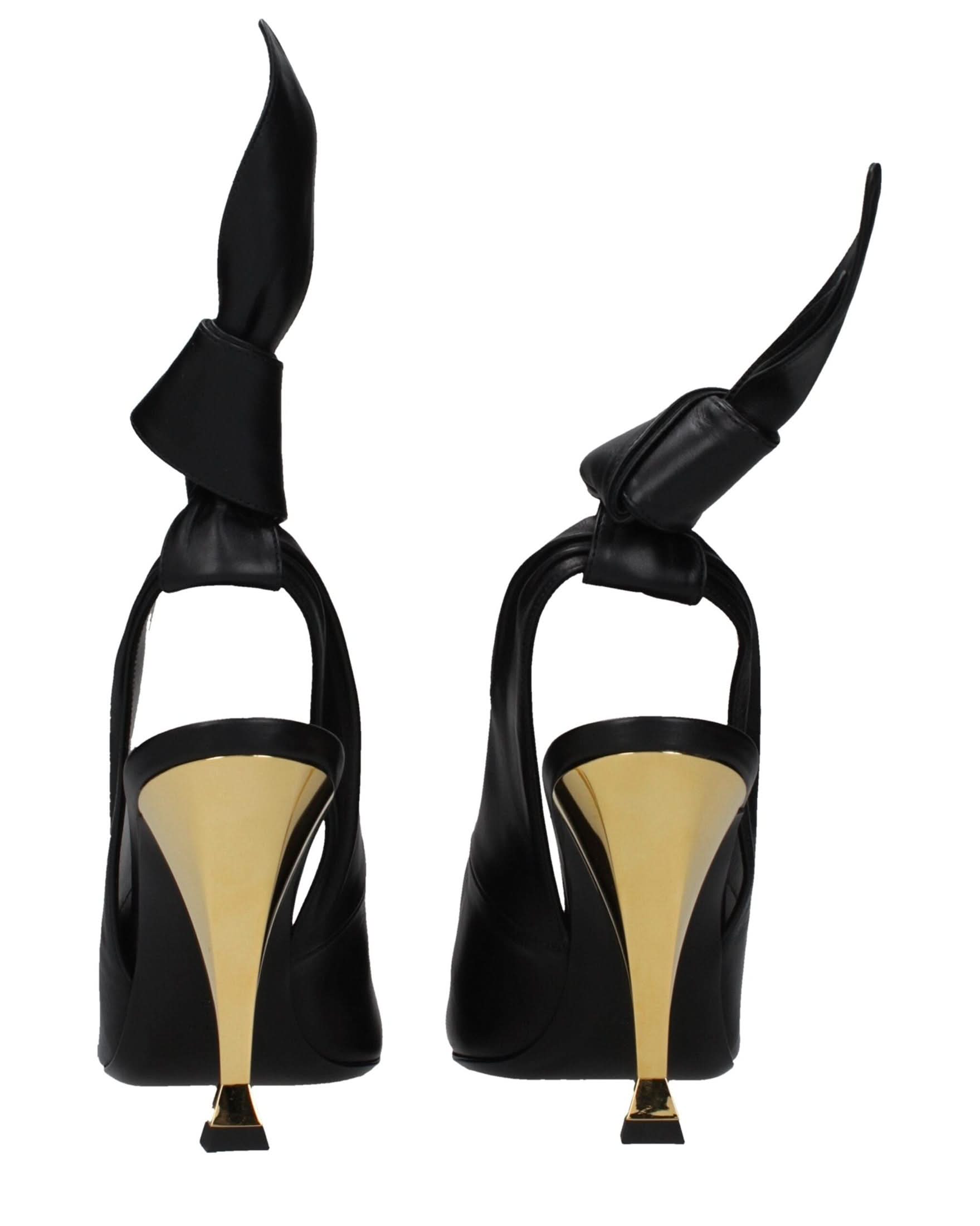 Givenchy Black Leather High Heel Pumps Heels