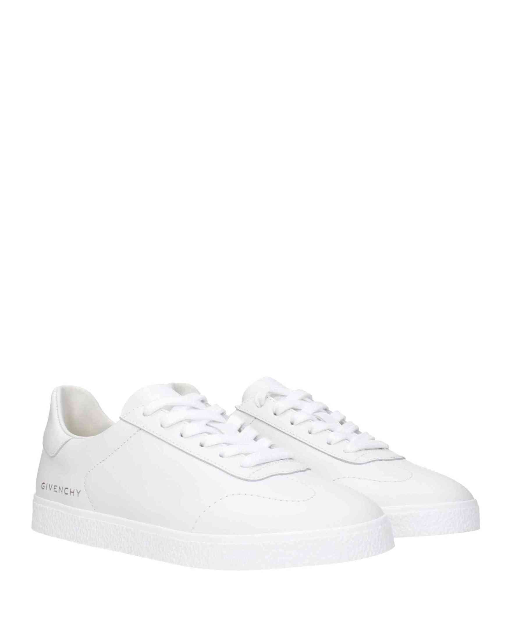Givenchy White Leather Low Top Sneakers Sneakers
