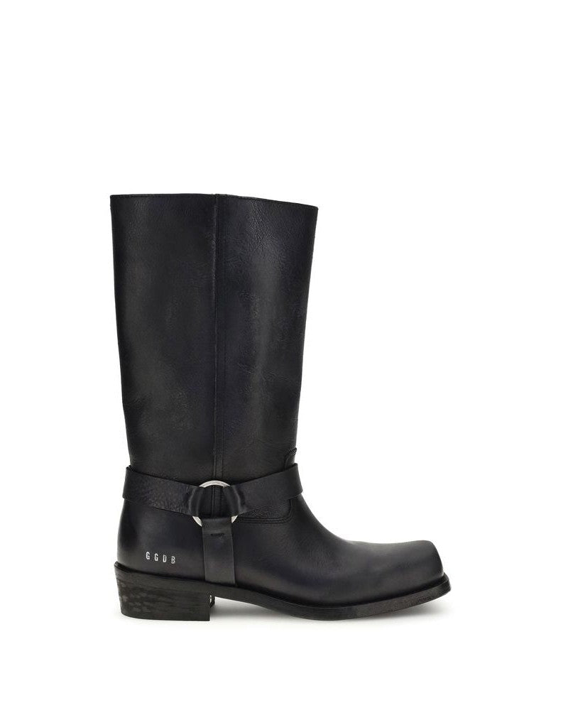 Golden Goose Black Calf Leather Bos Taurus Ankle Boots Glam Steals
