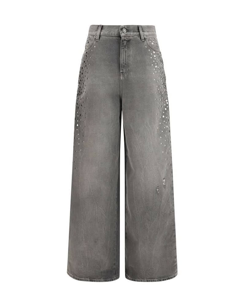 Golden Goose Gray Cotton Denim Jeans Glam Steals