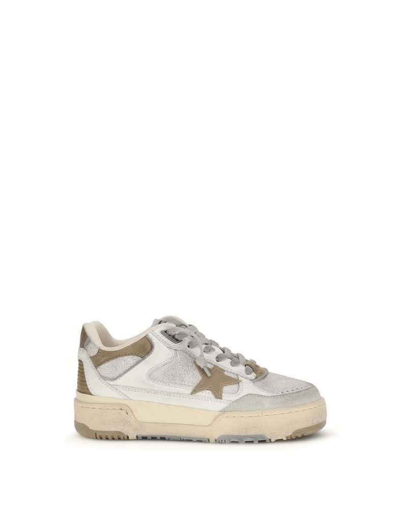 Golden Goose White Calf Leather Bos Taurus Chunky Sneakers