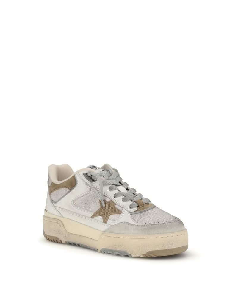 Golden Goose White Calf Leather Bos Taurus Chunky Sneakers